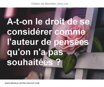 Citations Stanislaw Jerzy Lec