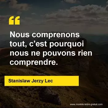 Citation Stanislaw Jerzy Lec