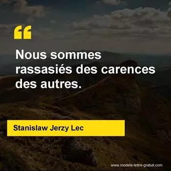 Citation Stanislaw Jerzy Lec
