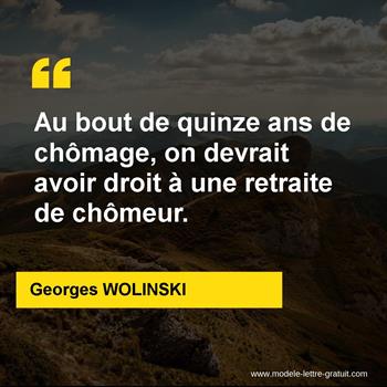 Citations Georges WOLINSKI