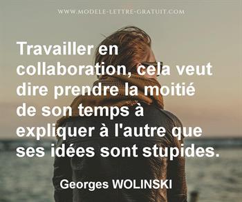 Citation de Georges WOLINSKI