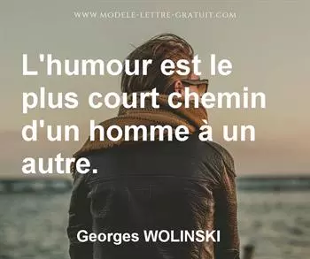 Citation de Georges WOLINSKI