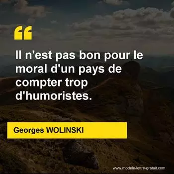 Citation Georges WOLINSKI