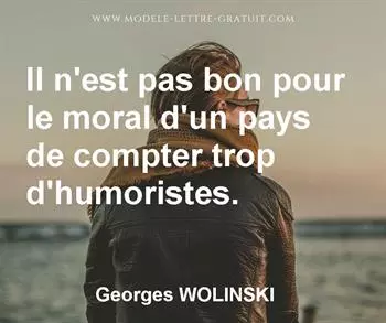 Citation de Georges WOLINSKI