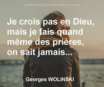 Citation de Georges WOLINSKI