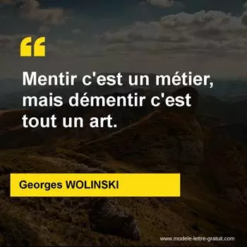 Citation Georges WOLINSKI