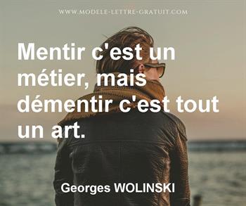 Citation de Georges WOLINSKI