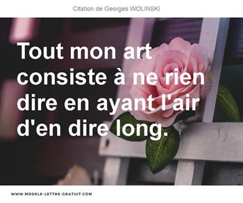 Citations Georges WOLINSKI