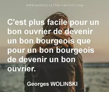 Citation de Georges WOLINSKI