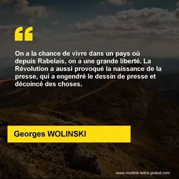 Citation Georges WOLINSKI