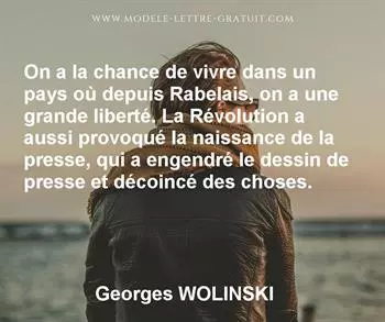 Citation de Georges WOLINSKI