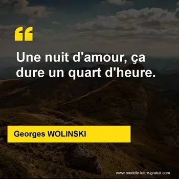 Citation Georges WOLINSKI