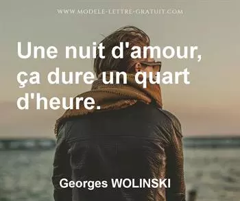 Citation de Georges WOLINSKI