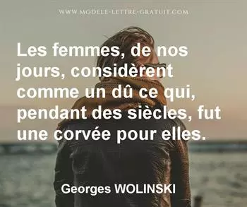 Citation de Georges WOLINSKI