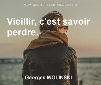 Citation de Georges WOLINSKI