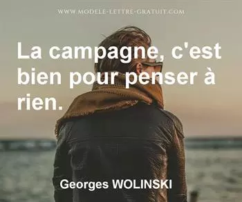 Citation de Georges WOLINSKI