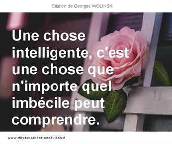 Citations Georges WOLINSKI