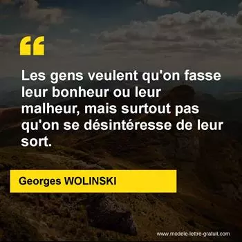 Citation Georges WOLINSKI