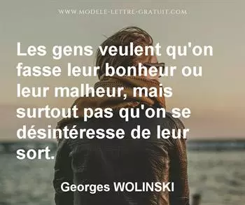 Citation de Georges WOLINSKI