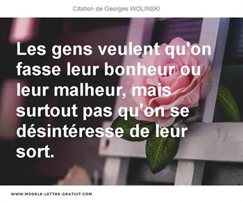 Citations Georges WOLINSKI