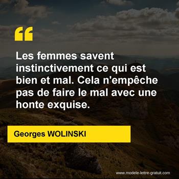 Citation de Georges WOLINSKI