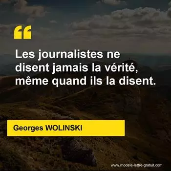 Citation Georges WOLINSKI