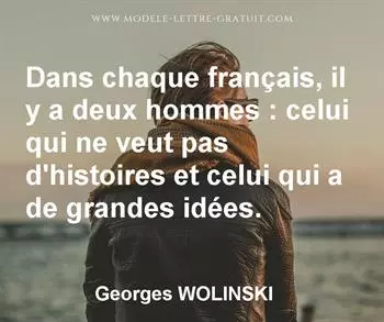 Citation de Georges WOLINSKI