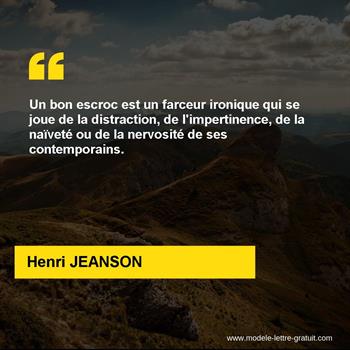 Citation de Henri JEANSON