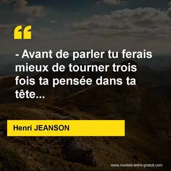 Citation Henri JEANSON