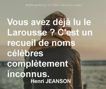 Citation de Henri JEANSON