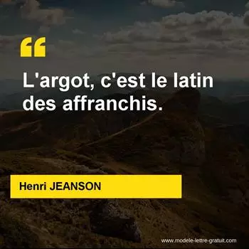 Citation Henri JEANSON
