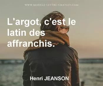 Citation de Henri JEANSON
