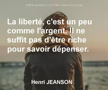 Citation de Henri JEANSON