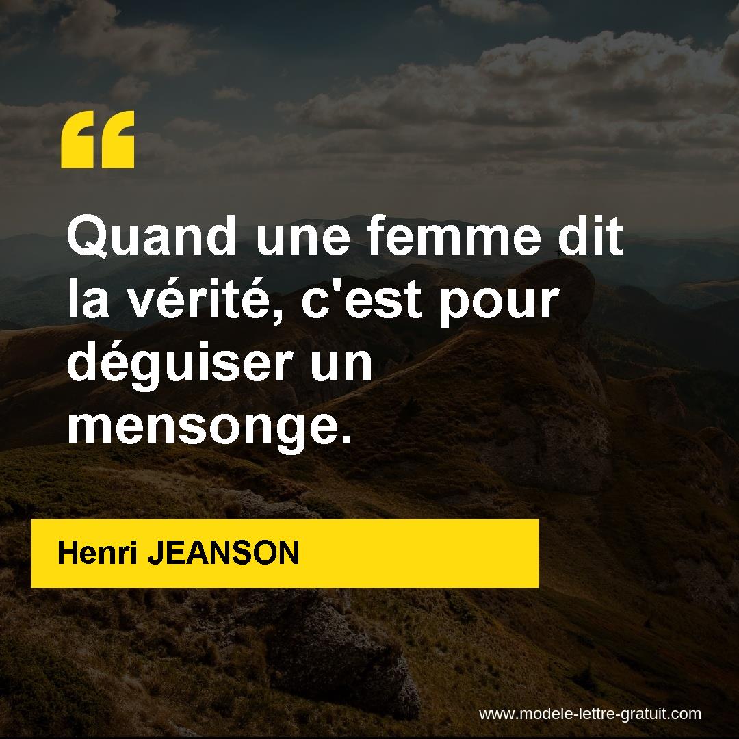 Citation Sur Le Mensonge Et La Femme