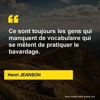 Citation Henri JEANSON
