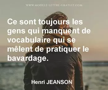 Citation de Henri JEANSON