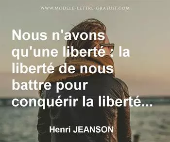 Citation de Henri JEANSON