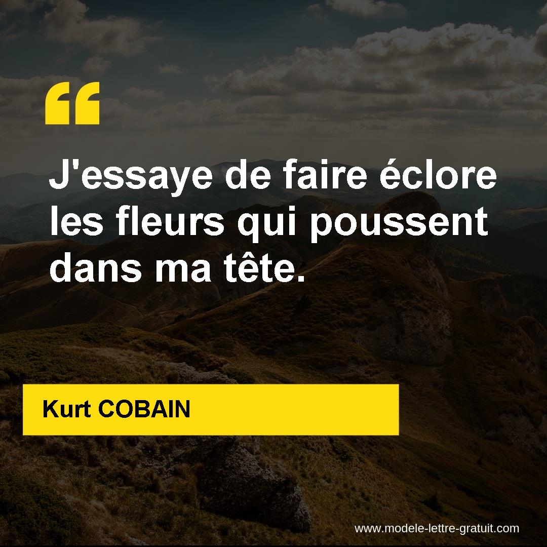 J Essaye De Faire Eclore Les Fleurs Qui Poussent Dans Ma Tete