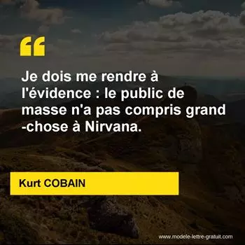 Citation Kurt COBAIN