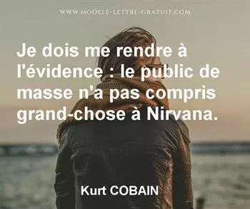 Citation de Kurt COBAIN
