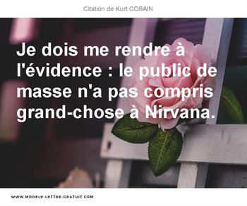 Citations Kurt COBAIN