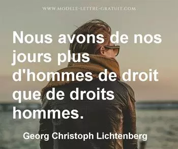 Citation de Georg Christoph Lichtenberg