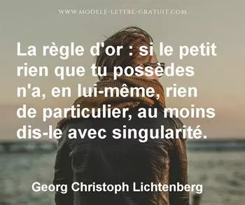 Citation de Georg Christoph Lichtenberg