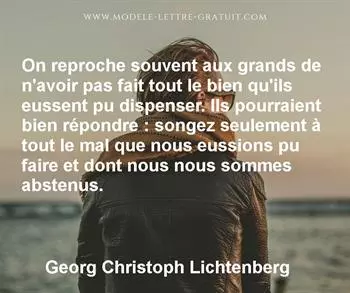 Citation de Georg Christoph Lichtenberg