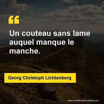 Citation Georg Christoph Lichtenberg