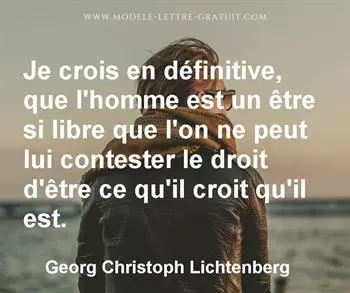 Citation de Georg Christoph Lichtenberg