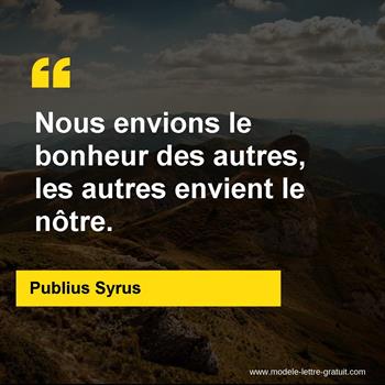 Citation de Publius Syrus