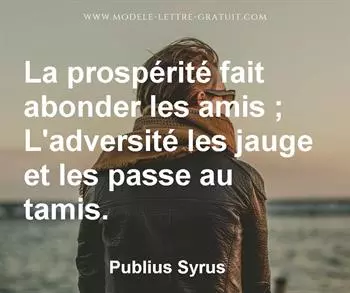 Citation de Publius Syrus