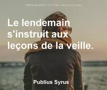 Citation de Publius Syrus
