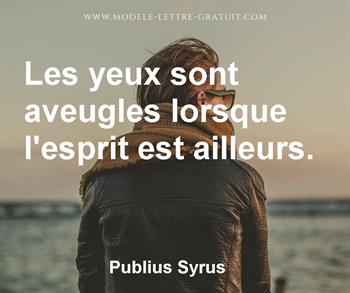 Citation de Publius Syrus